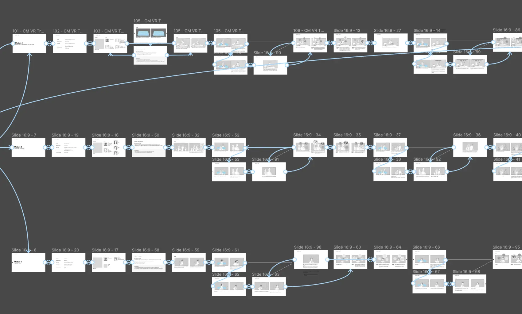 a screenshot of interactive prototype screens