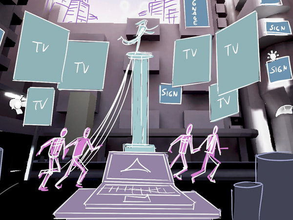 Sketch of virtual production set