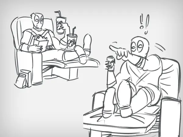 sketch of Deadpool
