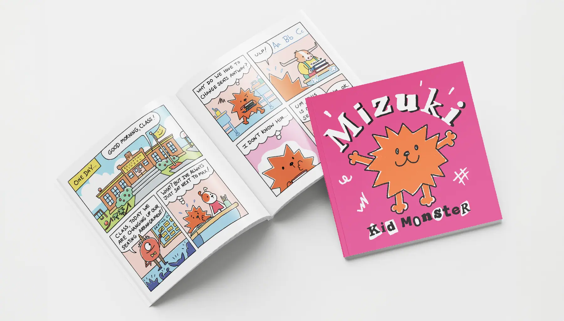A mockup of a comic titled Mizuki Kid Monster