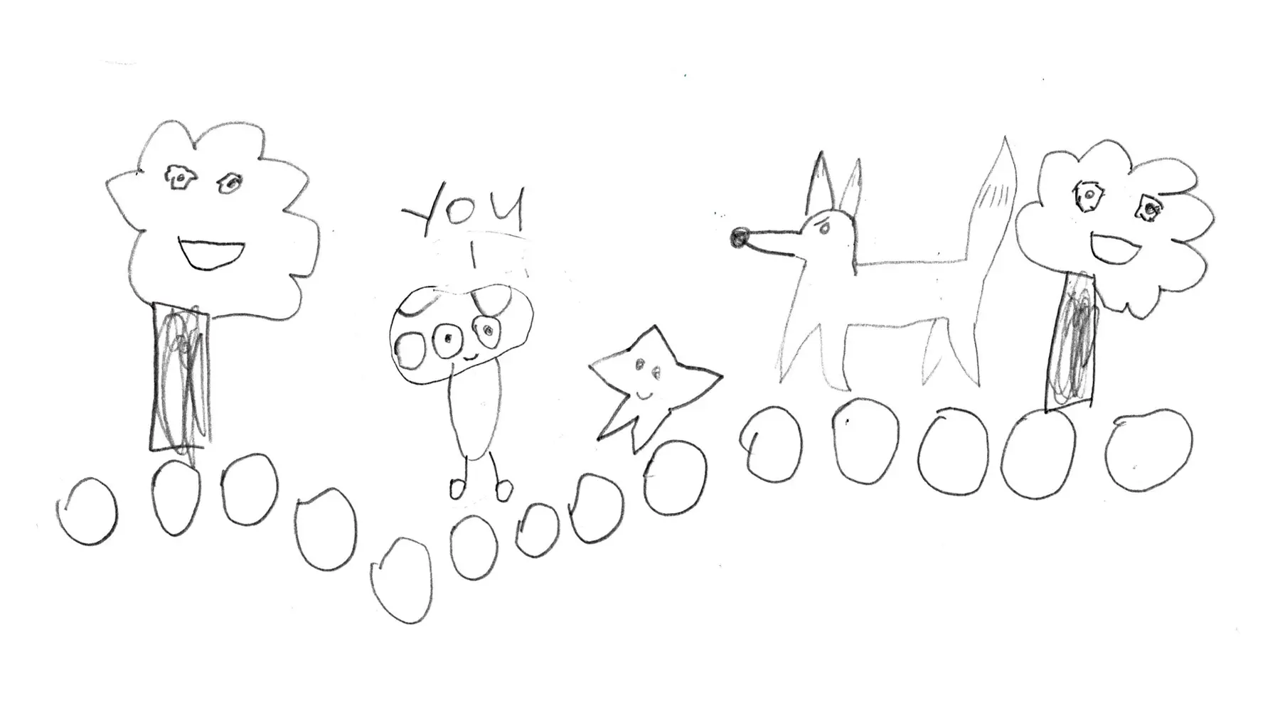 A hand drawn sketch of the Natural game concept