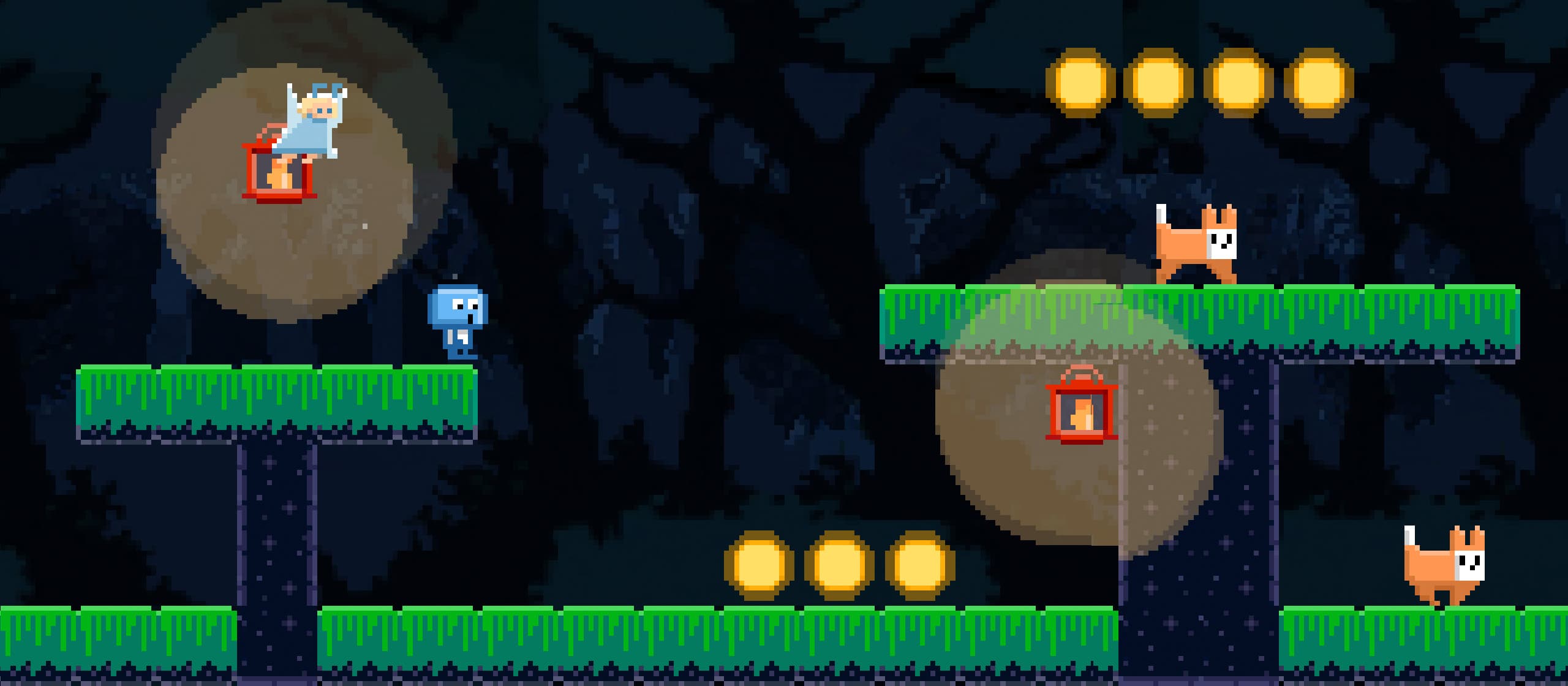 A screenshot of a retro indie game