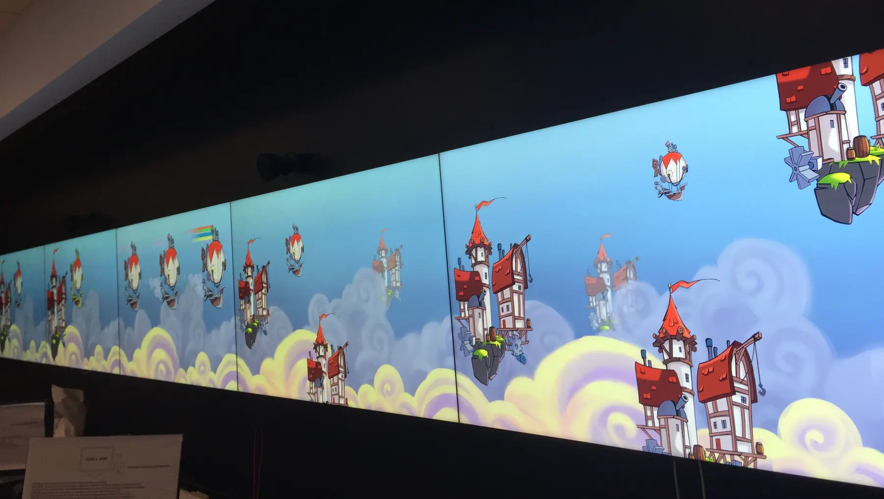 A photo of a video game on a widescreen video display