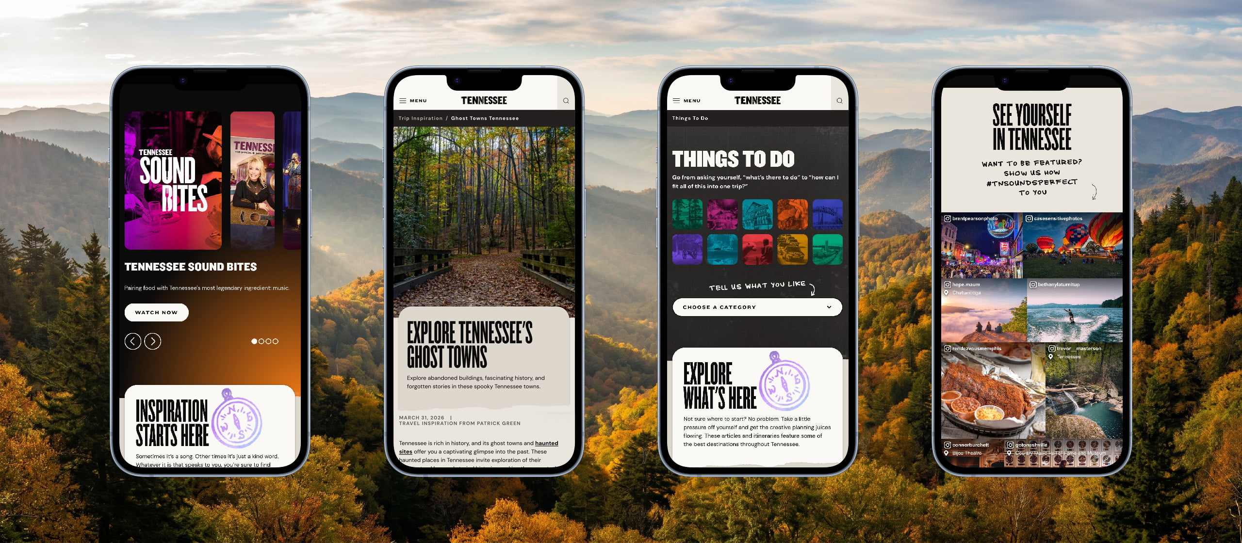 mobile phone designs on a mountain background